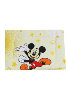 Perna slim, bumbac, Minnie si Mickey, galben, 37 x 28 cm