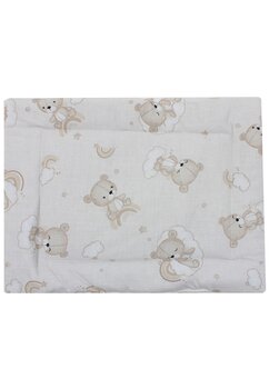 Perna slim, bumbac, Ursulet crem pe norisor, 37 x 28 cm