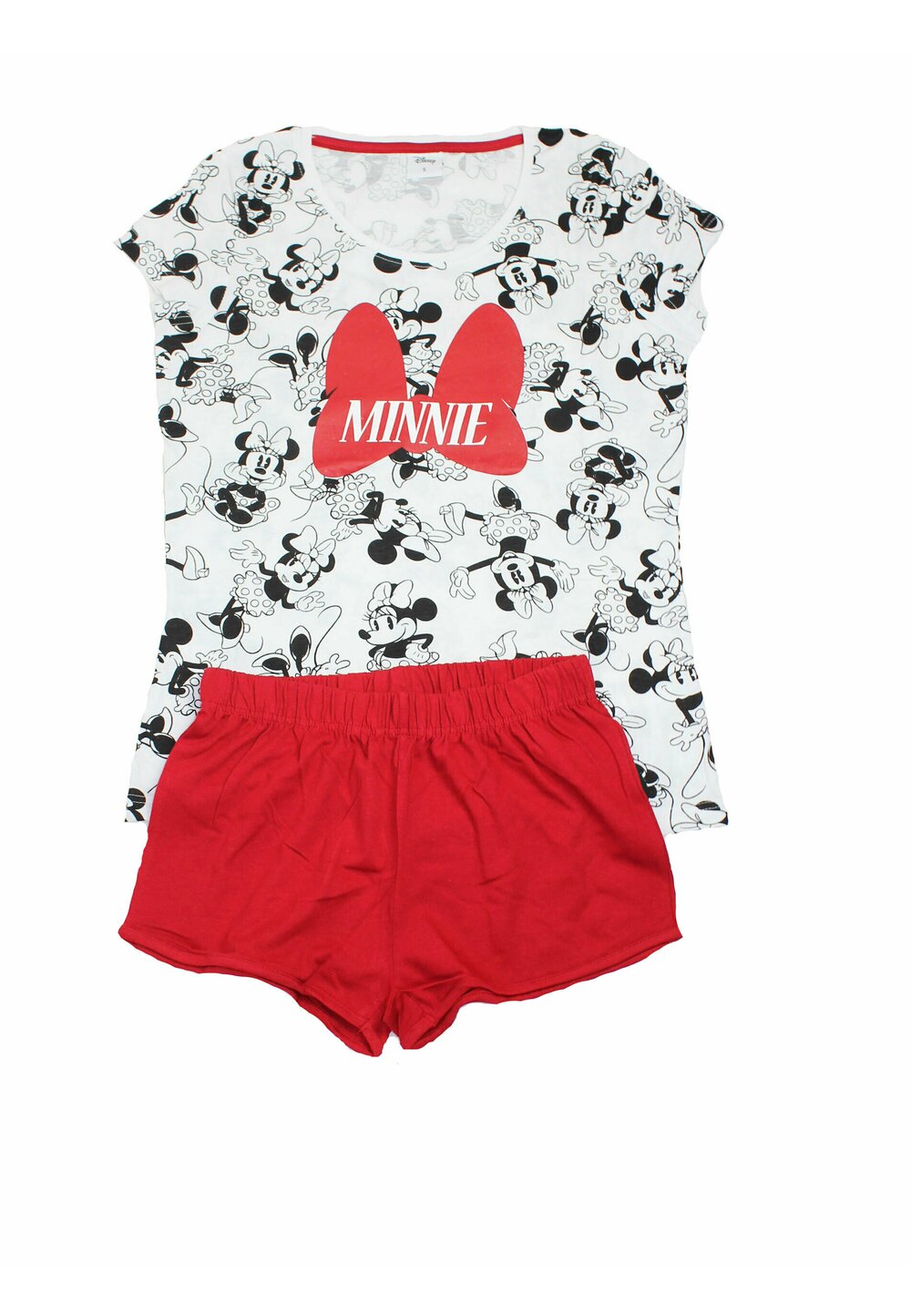 Pijama femei, maneca scurta, Minnie, rosie