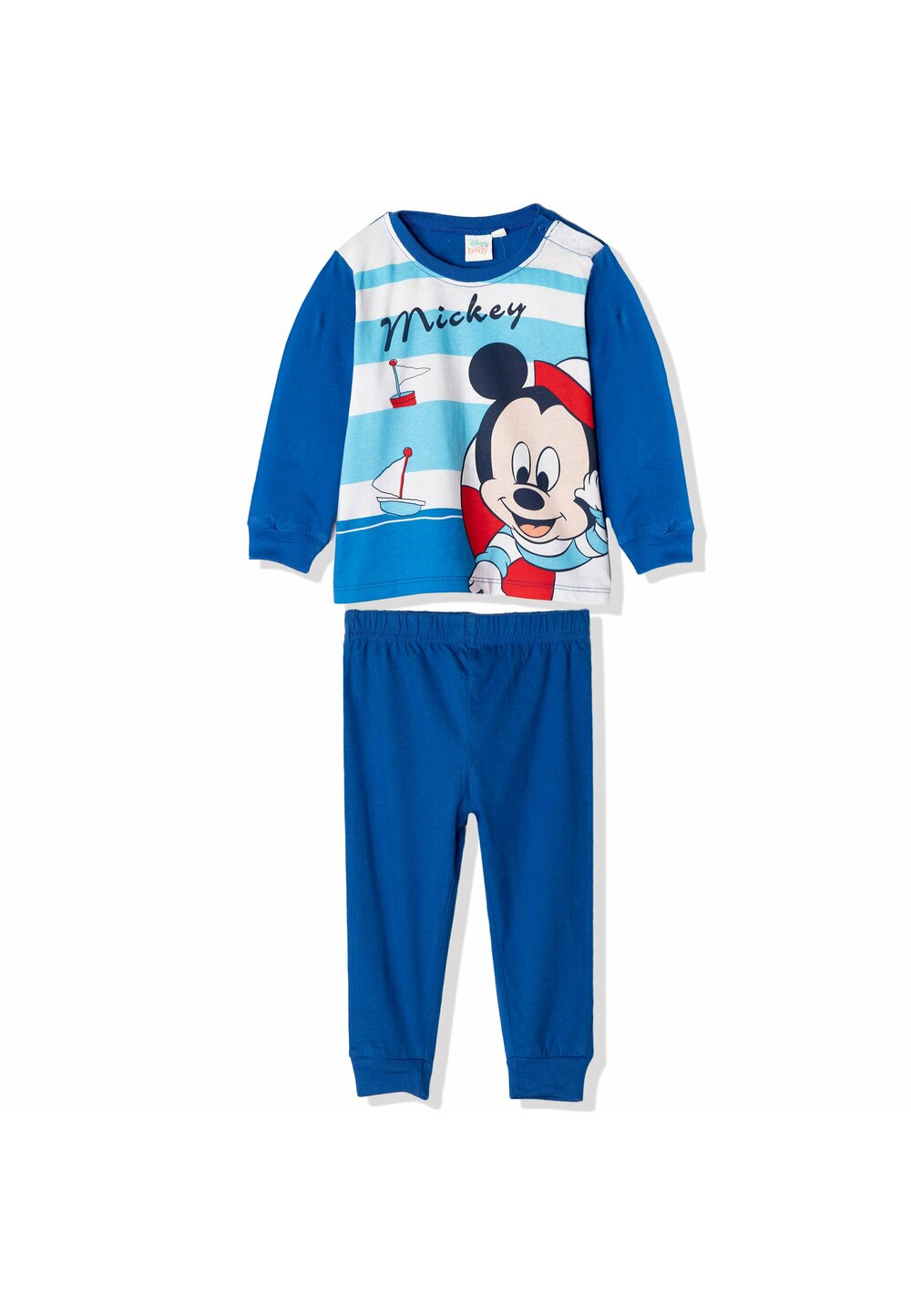 Pijama maneca lunga, bebe Mickey, albastra imagine