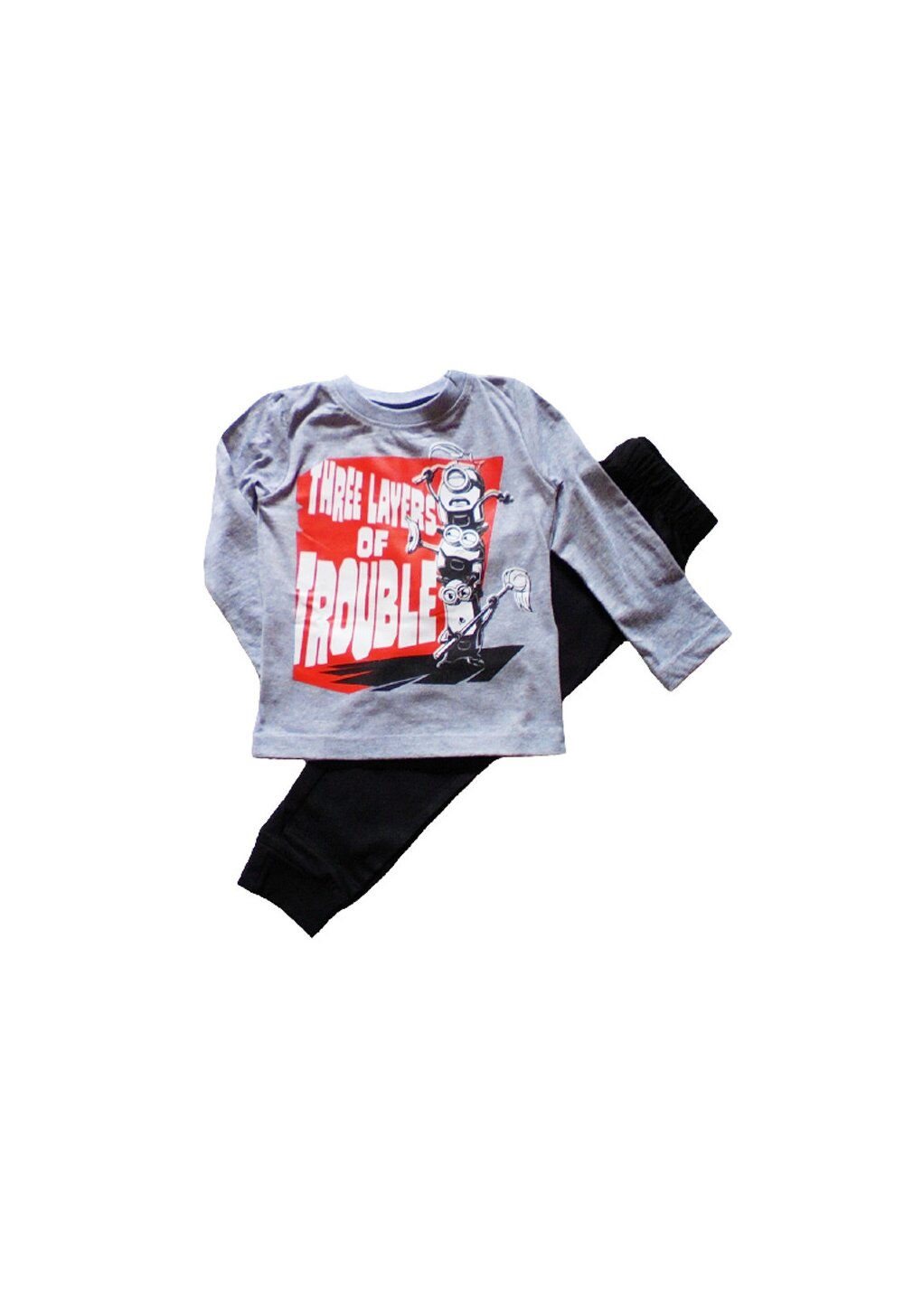 Pijama maneca lunga, Three layers of Trouble, gri