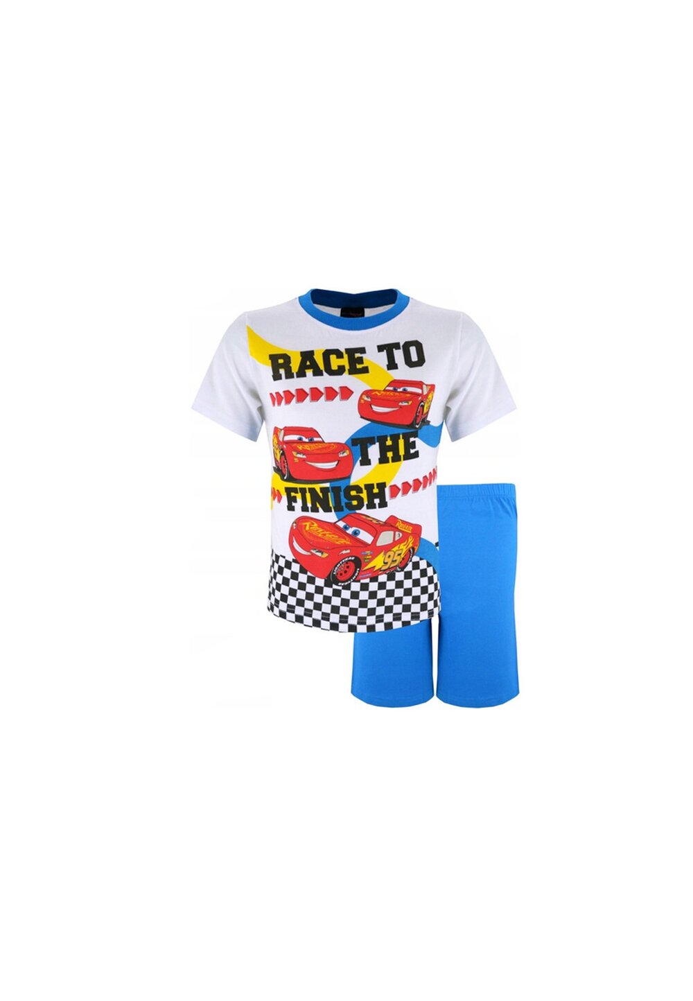 Pijama maneca scurta, Cars the finish, albastra