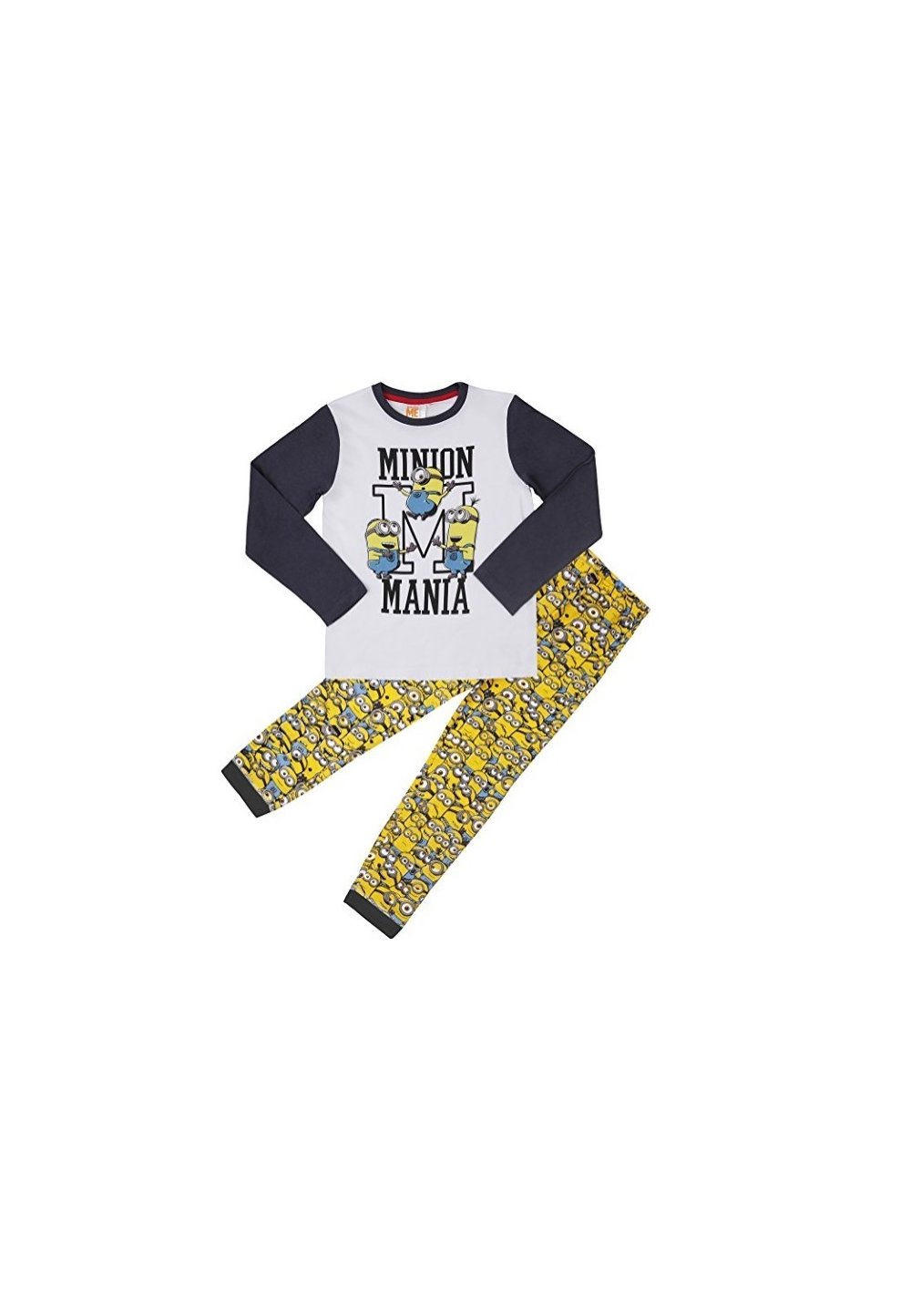 Pijama Minions Mania, gri inchis