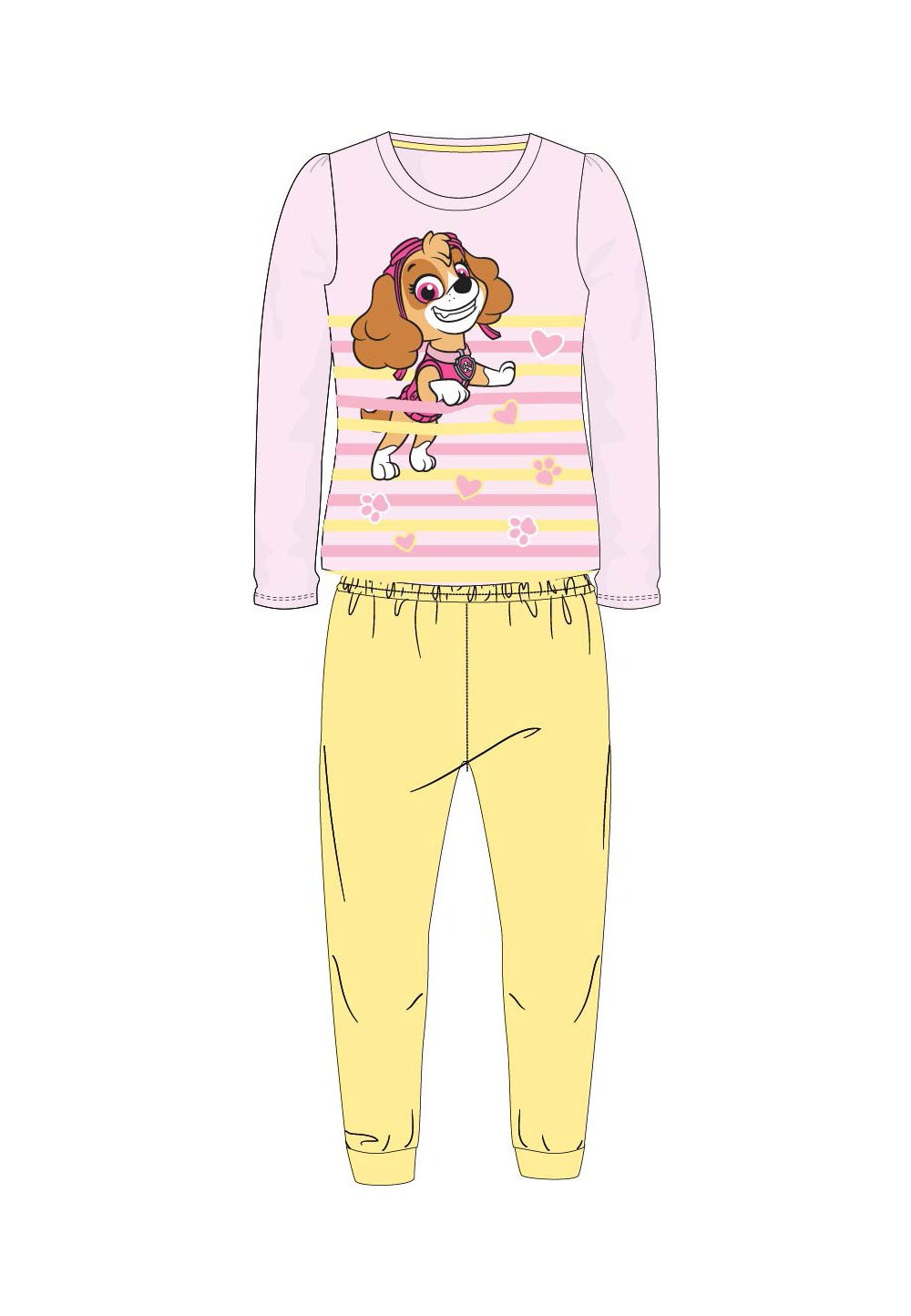 Pijama, roz cu galben, Skye