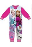 Pijama tip salopeta, Frozen, roz