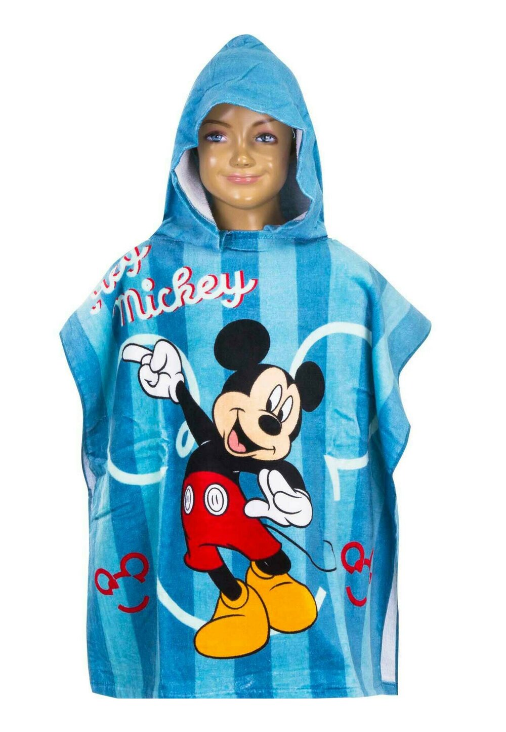 Poncho, Hey Mickey, albastru, 60 x 120 cm