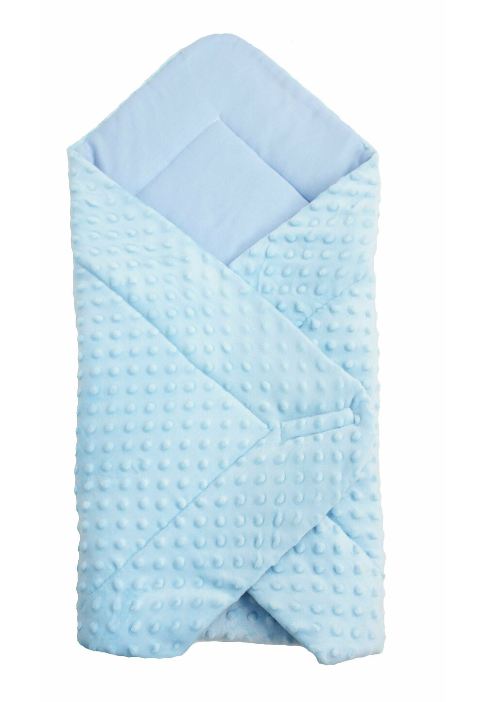 Port bebe multifunctional, minky, albastru