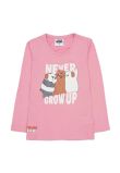 Bluza bumbac, Never grow up, roz