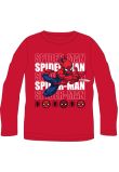 Bluza maneca lunga, bumbac, cu imprimeu, Spider-man, rosu
