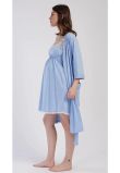 Compleu pentru alaptat, 70% bumbac, Alesia, albastru