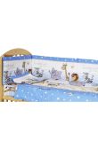 Lenjerie  3 piese animalute albastra, 120x 60