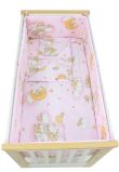 Lenjerie ursuletul somnoros,roz 5 piese 140x70 cm