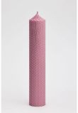 Lumanare tip fagure, din ceara naturala, roz, 30cm