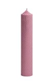 Lumanare tip fagure, din ceara naturala, roz, 30cm