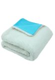 Paturica Teddy deluxe, verso bumbac, 80 x 100 cm, turcoaz