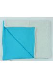 Paturica Teddy deluxe, verso bumbac, 80 x 100 cm, turcoaz