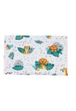 Perna slim, bumbac, animalute in jungla, multicolor, 37 x 28 cm
