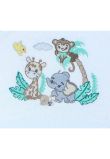 Prosop cu gluga, Animal friends, bumbac, alb, 80 x 100 cm