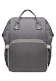 Rucsac pentru mamici, Simi, poliester, gri, 40 x 16 x 26 cm