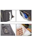 Rucsac pentru mamici, Simi, poliester, gri, 40 x 16 x 26 cm