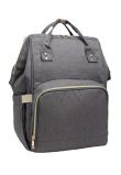 Rucsac pentru mamici, Simi, poliester, gri, 40 x 16 x 26 cm