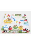 Scutec flanel bumbac, Welcome in the parc, multicolor, 80x70cm