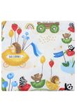 Scutec flanel bumbac, Welcome in the parc, multicolor, 80x70cm