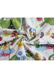 Scutec flanel bumbac, Welcome in the parc, multicolor, 80x70cm