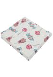 Scutec muselina bumbac, Acadele roz,  75x70 cm, multicolor
