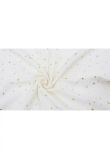 Set 2 scutece, muselina, Metalic stars, ivory cu alb, 80 x 67 cm