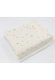 Set 2 scutece, muselina, Metalic stars, ivory cu alb, 80 x 67 cm