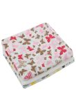 Set 3 scutece, muselina, Butterfly galben si roz, 75 x 70 cm