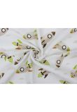 Set 3 scutece, muselina crem si finet, bumbac, Rachete, 75x70cm, multicolor