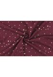 Set 3 scutece, muselina, Metalic stars, visiniu cu alb, 80 x 67 cm