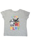Tricou, maneca scurta, 95%bumbac, Let is play Bing, gri