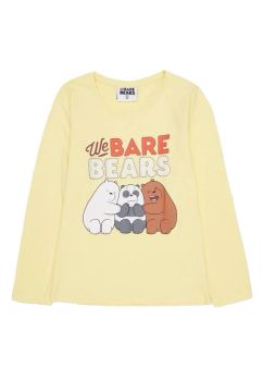 Bluza bumbac, We bare bears, galben
