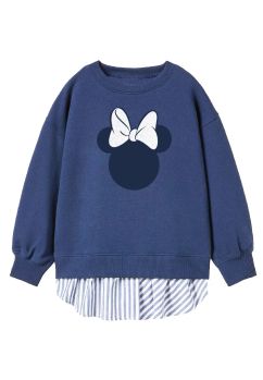 Bluza groasa, 80% bumbac, Minnie Mouse, bleumarin