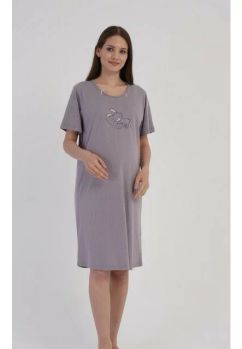 Camasa pentru alaptat, bumbac, Anastasia, gri
