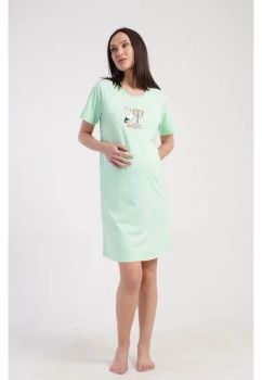 Camasa pentru alaptat, bumbac, Hello little one, verde