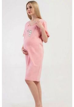 Camasa pentru alaptat, bumbac, Soon to be mommy, roz