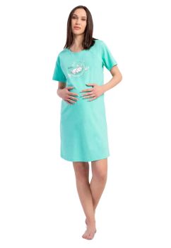 Camasa pentru alaptat, bumbac, Sweet dreams little bunny, verde