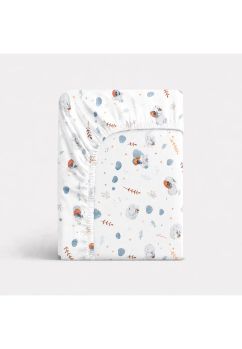 Cearceaf Prichindel, bumbac, little animals, alb, 120x60 cm