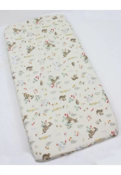 Cearceaf Prichindel, bumbac, Little fox, ivory, 120x60 cm