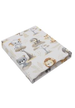 Cearceaf Prichindel, bumbac, Monkey, multicolor, 120x60 cm