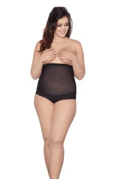 Chilot modelator, Infinity Glam, cu talie inalta, poliamida, negru