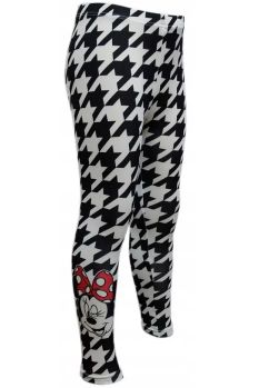 Colanti, poliester, Minnie Mouse, alb cu negru