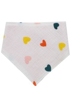 Esarfa tip baveta, muselina, doua fete, Colorful hearts