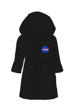 Halat de baie, poliester, Nasa, negru