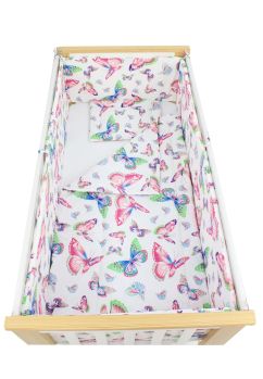 Lenjerie 5 piese, bumbac, Butterfly, multicolor, 120x60 cm
