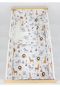 Lenjerie 5 piese, Prichindel, bumbac, girafa, 120x60 cm